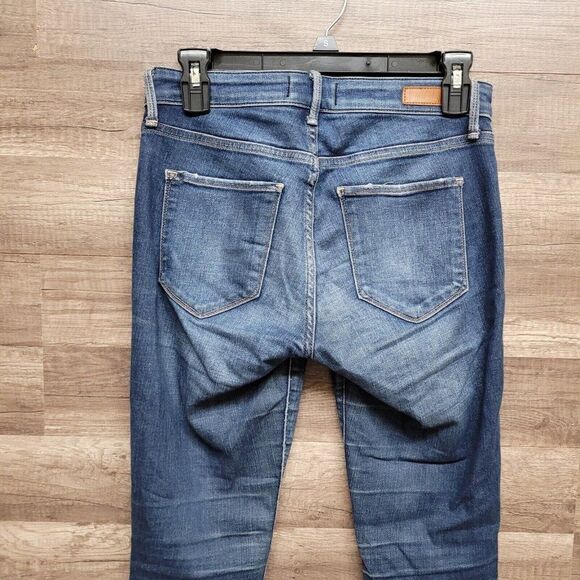 Abercrombie & Fitch Harper Ankle Jeans Blue Medium Wash Womens 26 Distressed - Picture 11 of 15